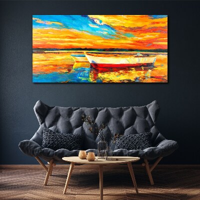 Tablou canvas Reflecții aurii pe apă