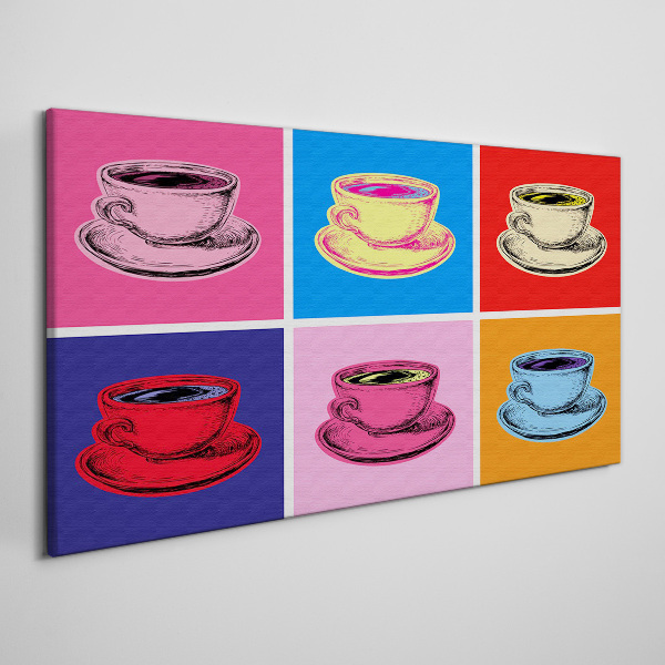 Tablou canvas Cupe colorate pe fundal