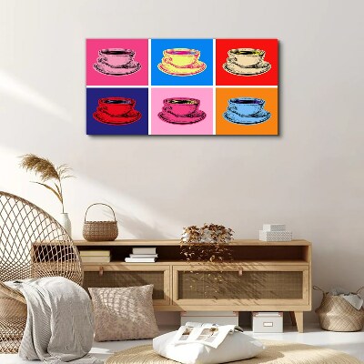 Tablou canvas Cupe colorate pe fundal