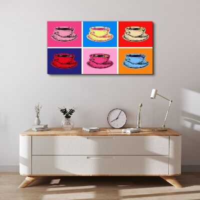 Tablou canvas Cupe colorate pe fundal