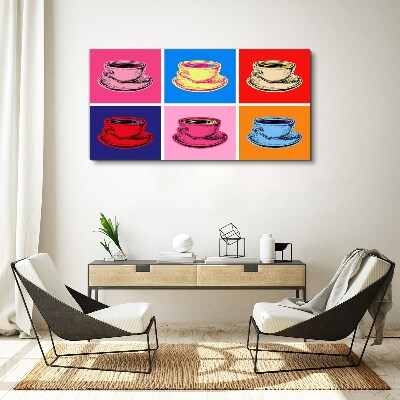 Tablou canvas Cupe colorate pe fundal