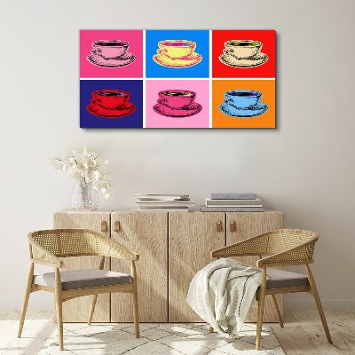 Tablou canvas Cupe colorate pe fundal