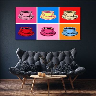 Tablou canvas Cupe colorate pe fundal