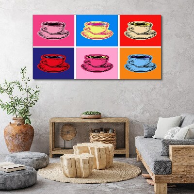 Tablou canvas Cupe colorate pe fundal