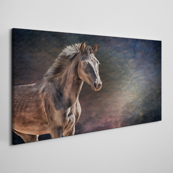Tablou canvas Portretul unui cal pe un fundal abstract