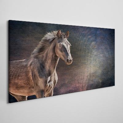 Tablou canvas Portretul unui cal pe un fundal abstract