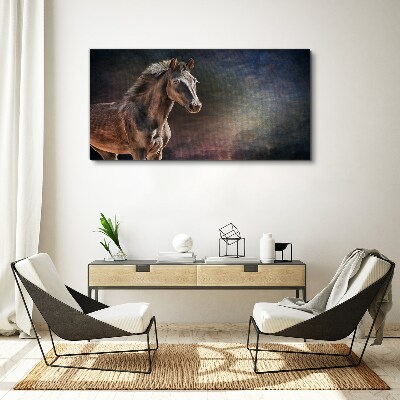 Tablou canvas Portretul unui cal pe un fundal abstract