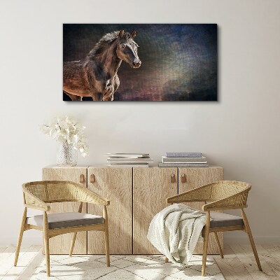 Tablou canvas Portretul unui cal pe un fundal abstract