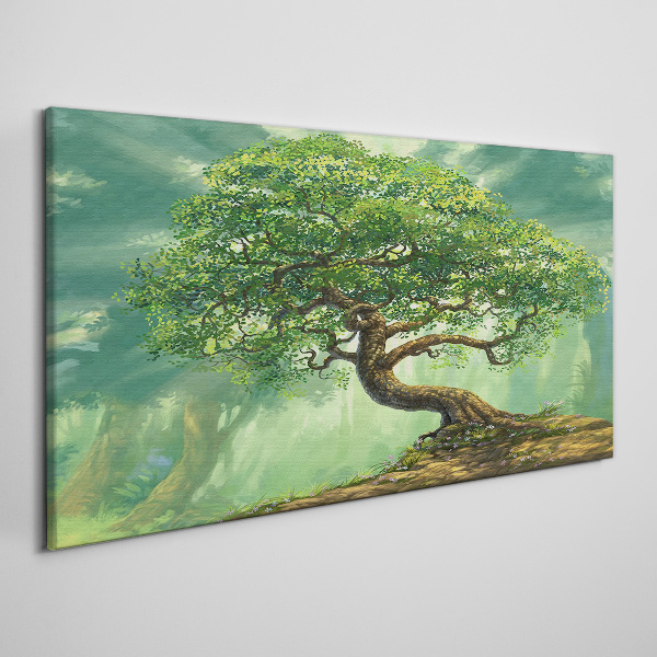 Tablou canvas Un colț verde cu un copac magic