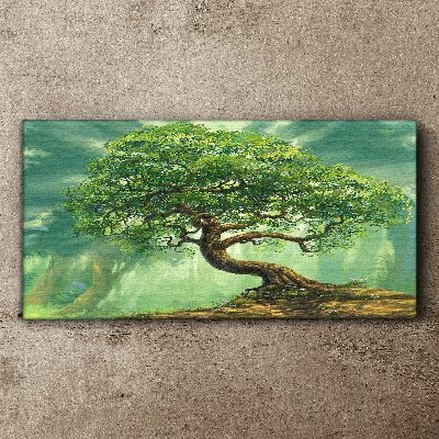 Tablou canvas Un colț verde cu un copac magic