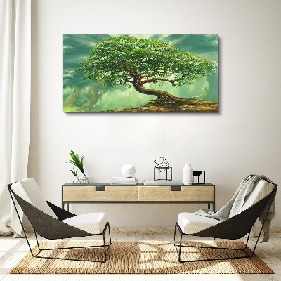 Tablou canvas Un colț verde cu un copac magic
