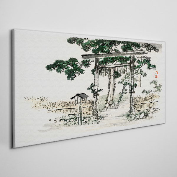 Tablou canvas Poarta Torii intr-un peisaj linistit