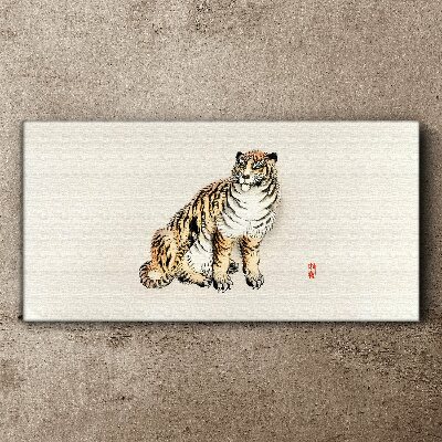 Tablou canvas Tigru pe un cer senin