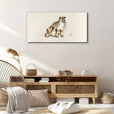 Tablou canvas Tigru pe un cer senin
