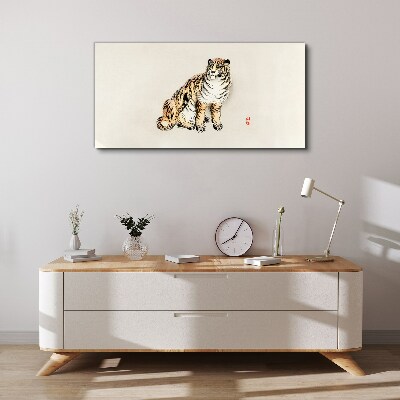 Tablou canvas Tigru pe un cer senin