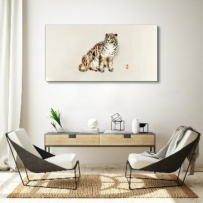 Tablou canvas Tigru pe un cer senin