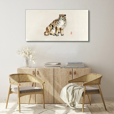 Tablou canvas Tigru pe un cer senin