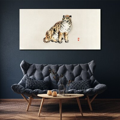Tablou canvas Tigru pe un cer senin