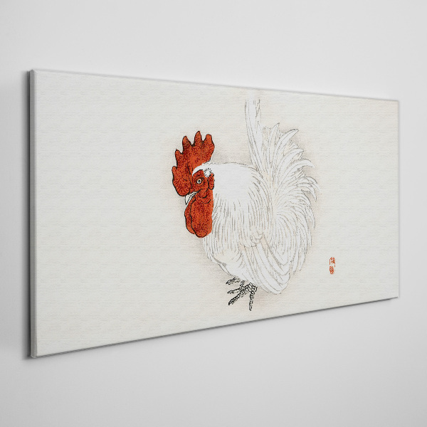 Tablou canvas Cocoș în culori delicate