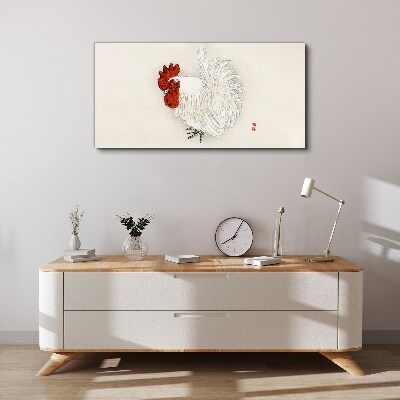 Tablou canvas Cocoș în culori delicate