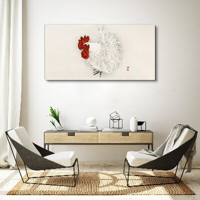 Tablou canvas Cocoș în culori delicate