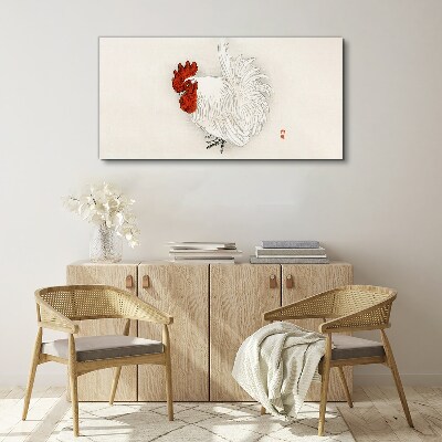 Tablou canvas Cocoș în culori delicate