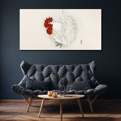 Tablou canvas Cocoș în culori delicate