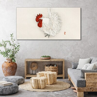 Tablou canvas Cocoș în culori delicate