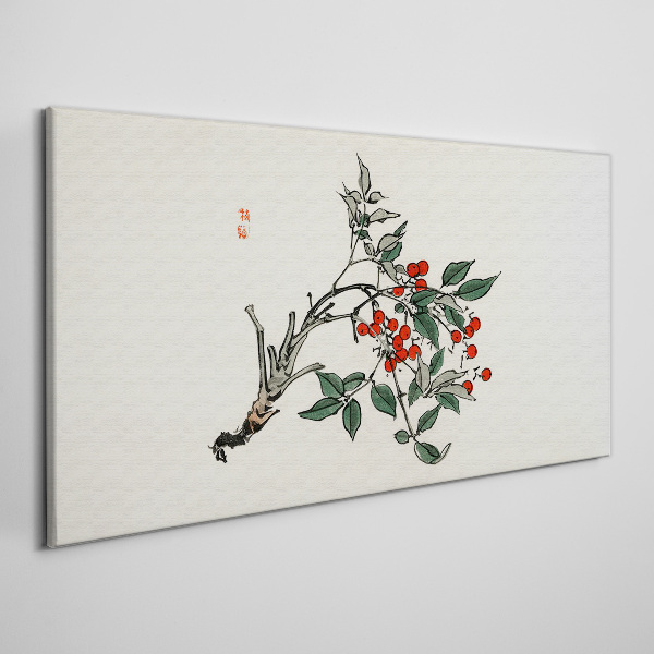 Tablou canvas Fructe roșii pe o ramură