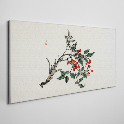 Tablou canvas Fructe roșii pe o ramură