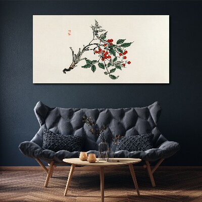 Tablou canvas Fructe roșii pe o ramură