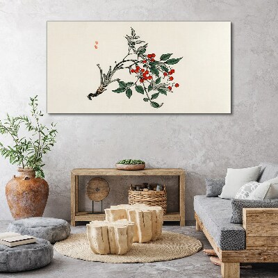 Tablou canvas Fructe roșii pe o ramură