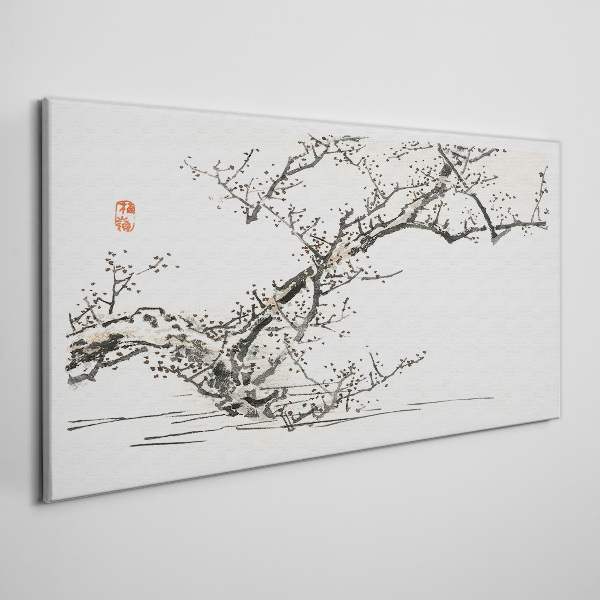 Tablou canvas Ramă înflorită în stil japonez