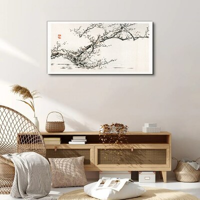 Tablou canvas Ramă înflorită în stil japonez