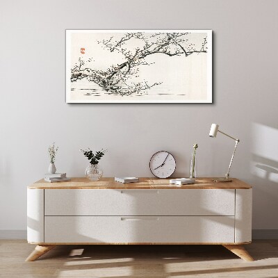Tablou canvas Ramă înflorită în stil japonez