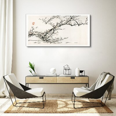 Tablou canvas Ramă înflorită în stil japonez