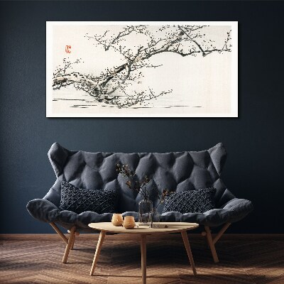 Tablou canvas Ramă înflorită în stil japonez
