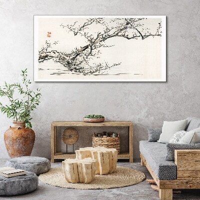 Tablou canvas Ramă înflorită în stil japonez