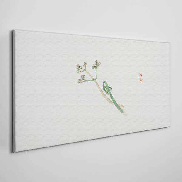 Tablou canvas Crenguțe delicate pe un fundal alb