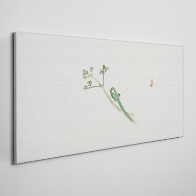Tablou canvas Crenguțe delicate pe un fundal alb