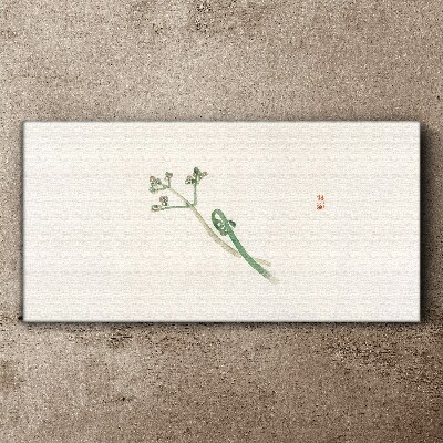 Tablou canvas Crenguțe delicate pe un fundal alb