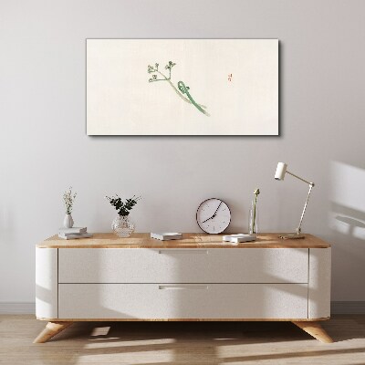Tablou canvas Crenguțe delicate pe un fundal alb