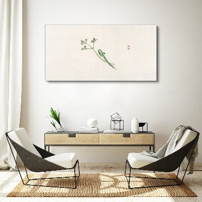 Tablou canvas Crenguțe delicate pe un fundal alb
