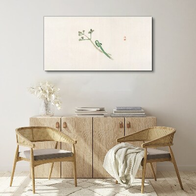 Tablou canvas Crenguțe delicate pe un fundal alb