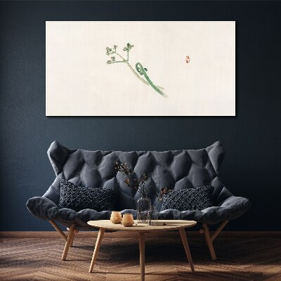 Tablou canvas Crenguțe delicate pe un fundal alb