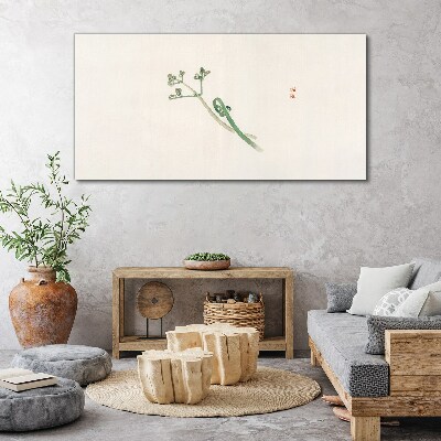 Tablou canvas Crenguțe delicate pe un fundal alb