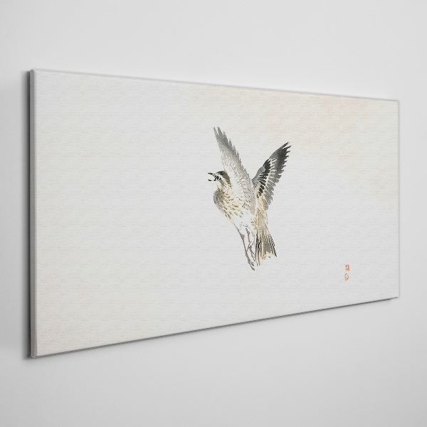 Tablou canvas Zborul păsării în culori delicate