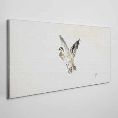 Tablou canvas Zborul păsării în culori delicate
