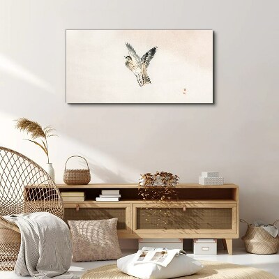 Tablou canvas Zborul păsării în culori delicate