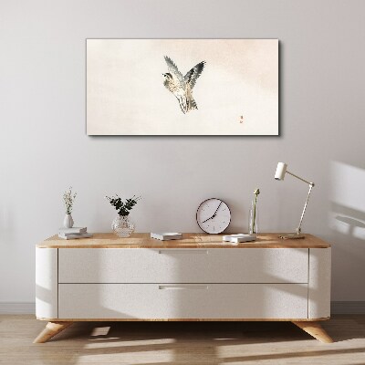 Tablou canvas Zborul păsării în culori delicate
